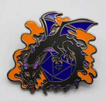 Dice Dragon Pins: Smoke