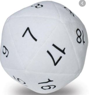 Jumbo Plush White D20
