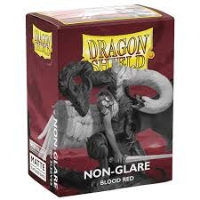 Dragon Shields (100) Matte Blood Red Non-Glare