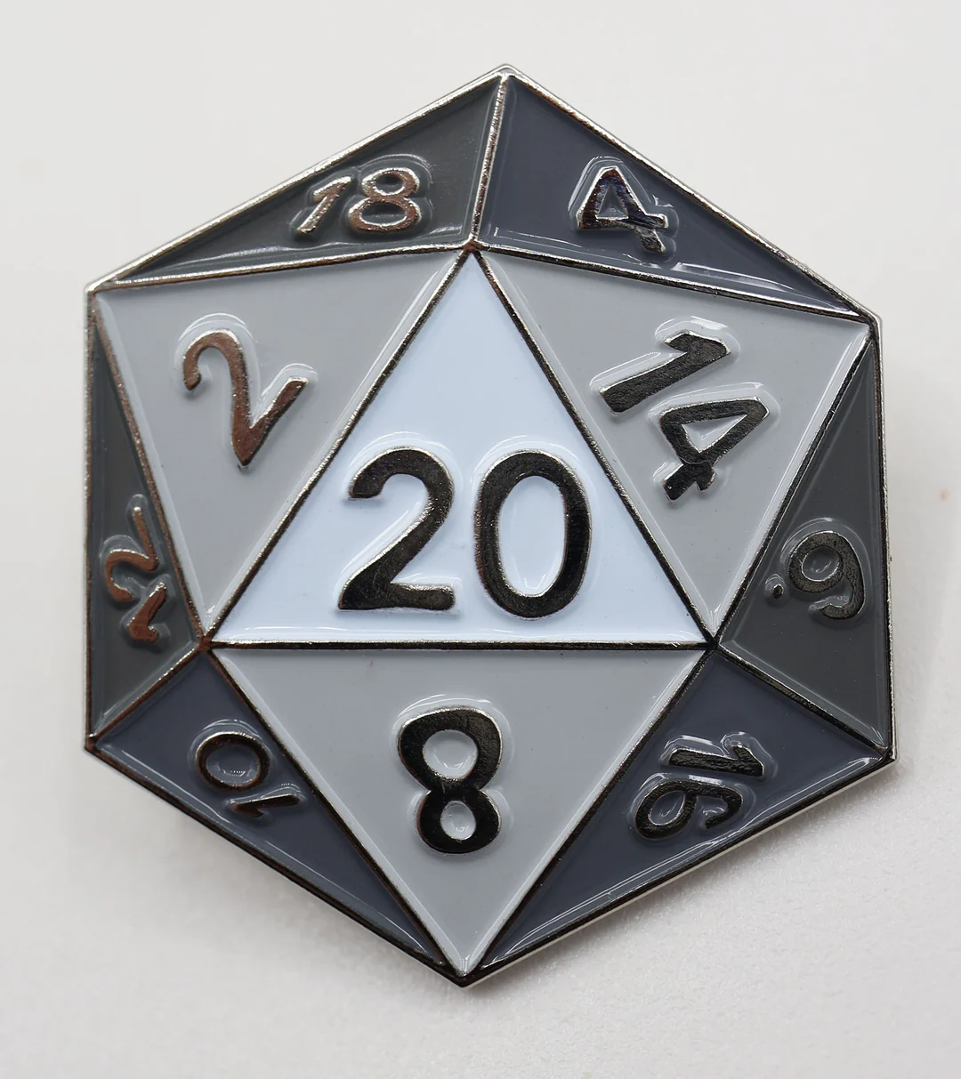 D20 Pin - White