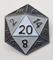 D20 Pin - White