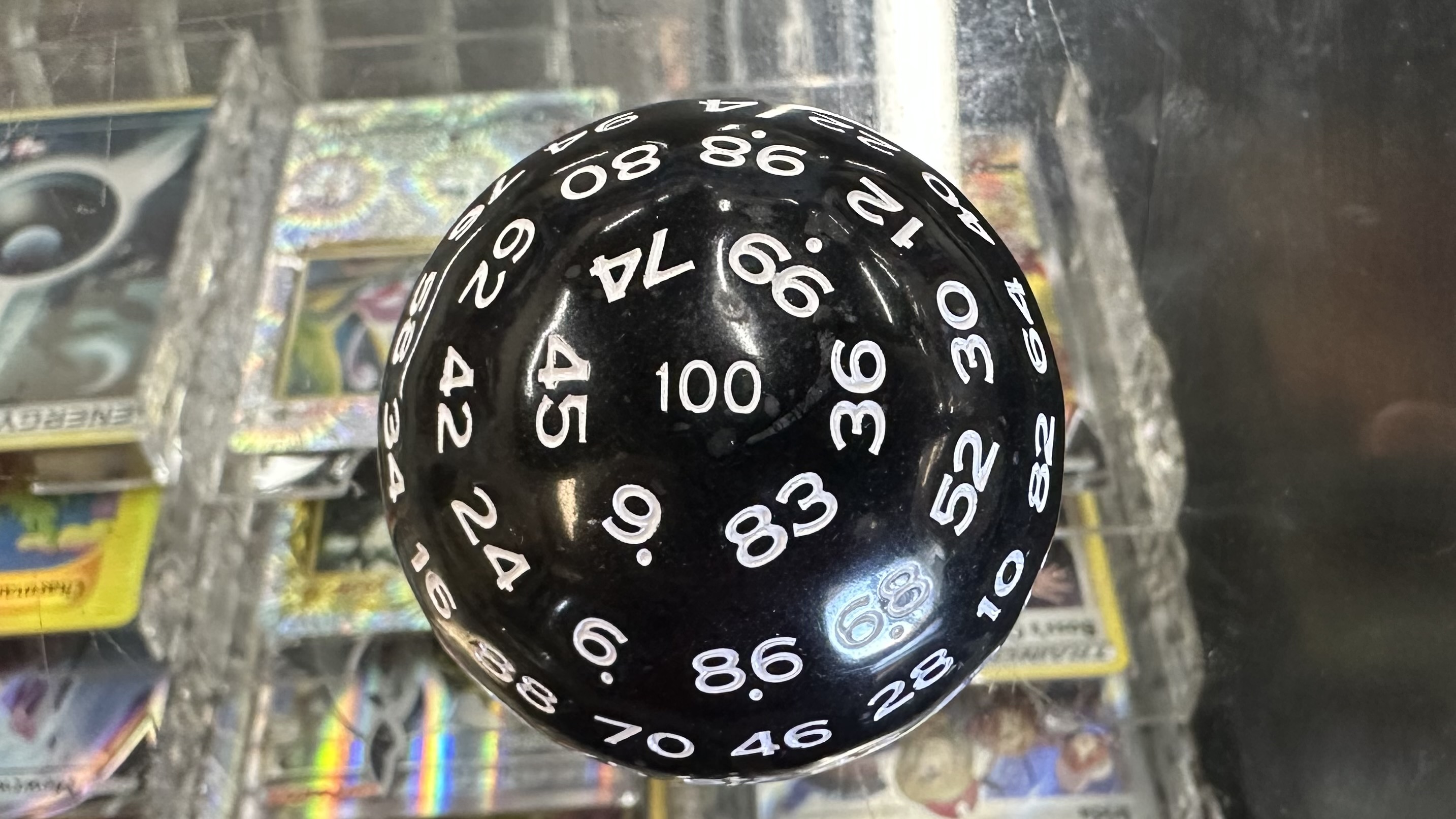 Black w/ White Lettering d100