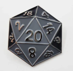 D20 Pin - Black