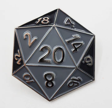 D20 Pin - Black