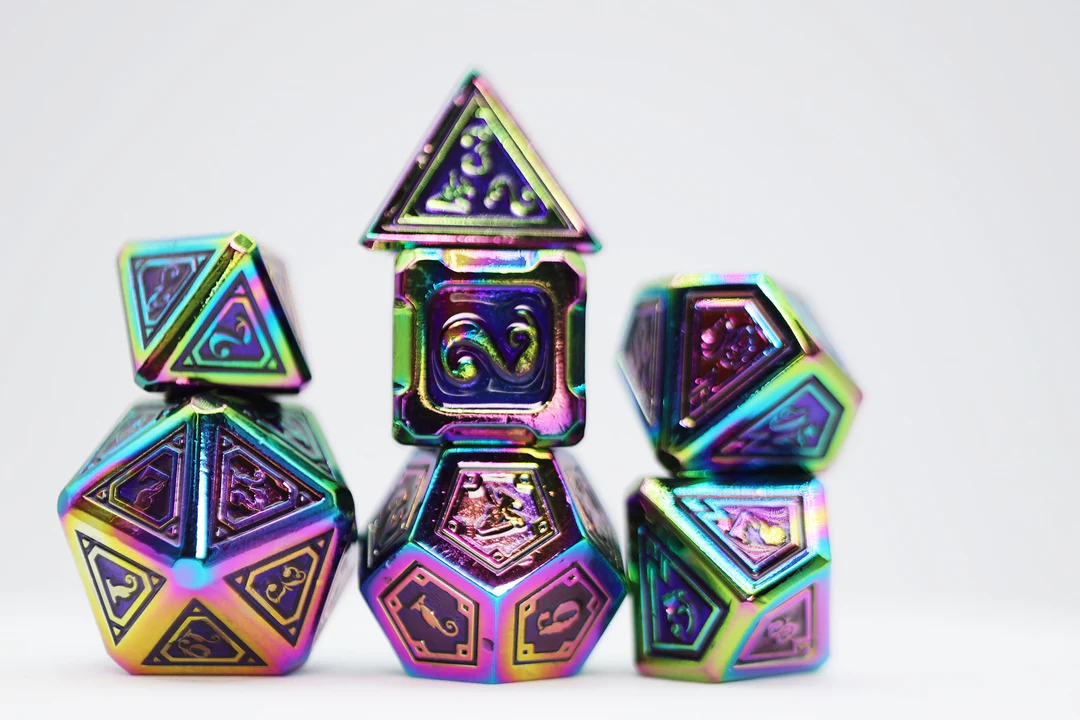 Alchemist Metals RPG Dice Set: Burnt Opal