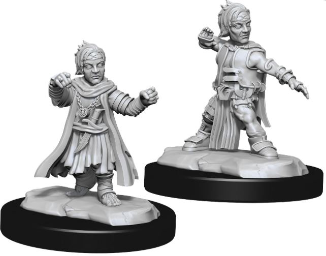 Pathfinder Deep Cuts Unpainted Miniatures: W15 Halfing Monk Male