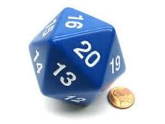 Opaque: 55mm d20 Countdown Blue/White
