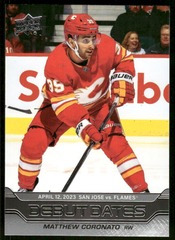2023-24 Upper Deck Debut Dates #DD11 Matthew Coronato