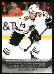 2023-24 Upper Deck Debut Dates #DD22 Cole Guttman
