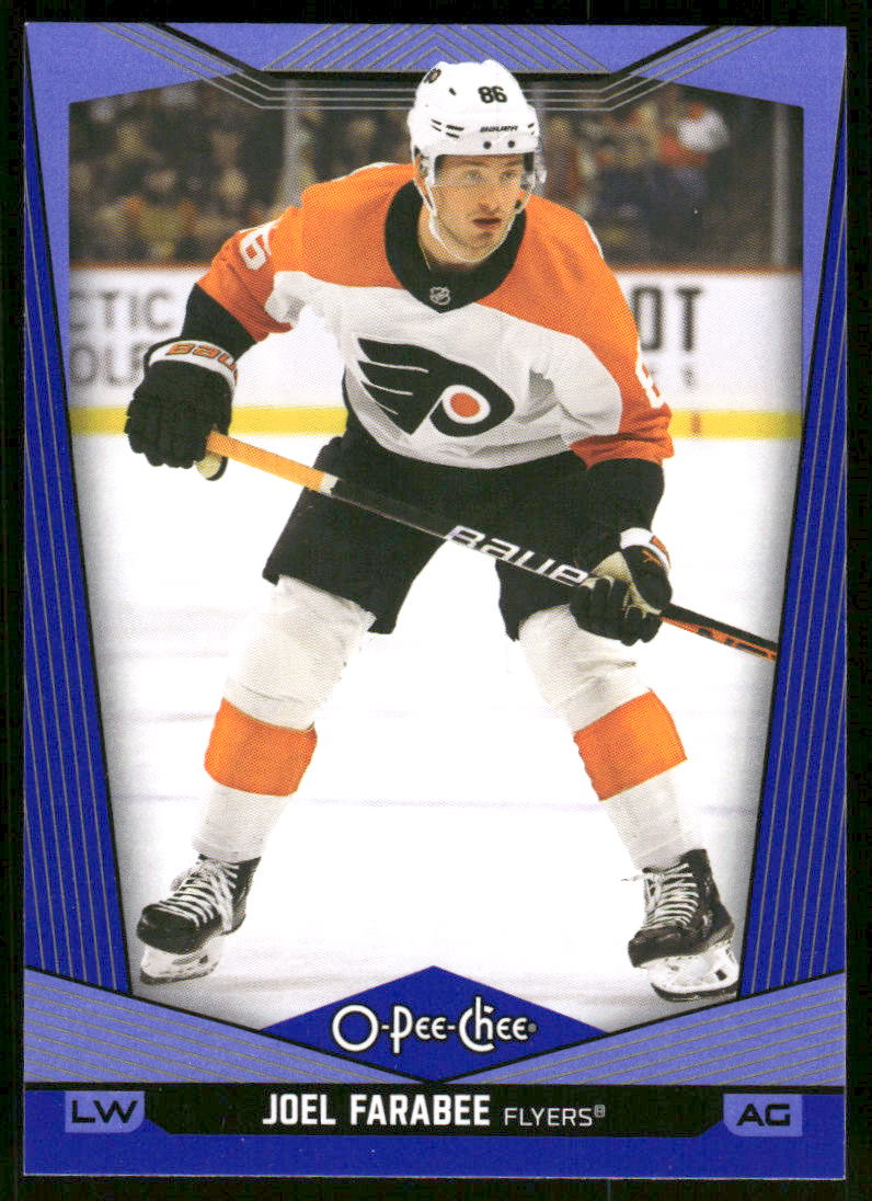 2024-25 O-Pee-Chee Blue #8 Joel Farabee