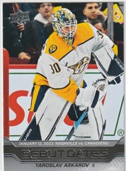 2023-24 Upper Deck Debut Dates #DD13 Yaroslav Askarov