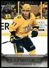 2023-24 Upper Deck Debut Dates #DD3 Luke Evangelista