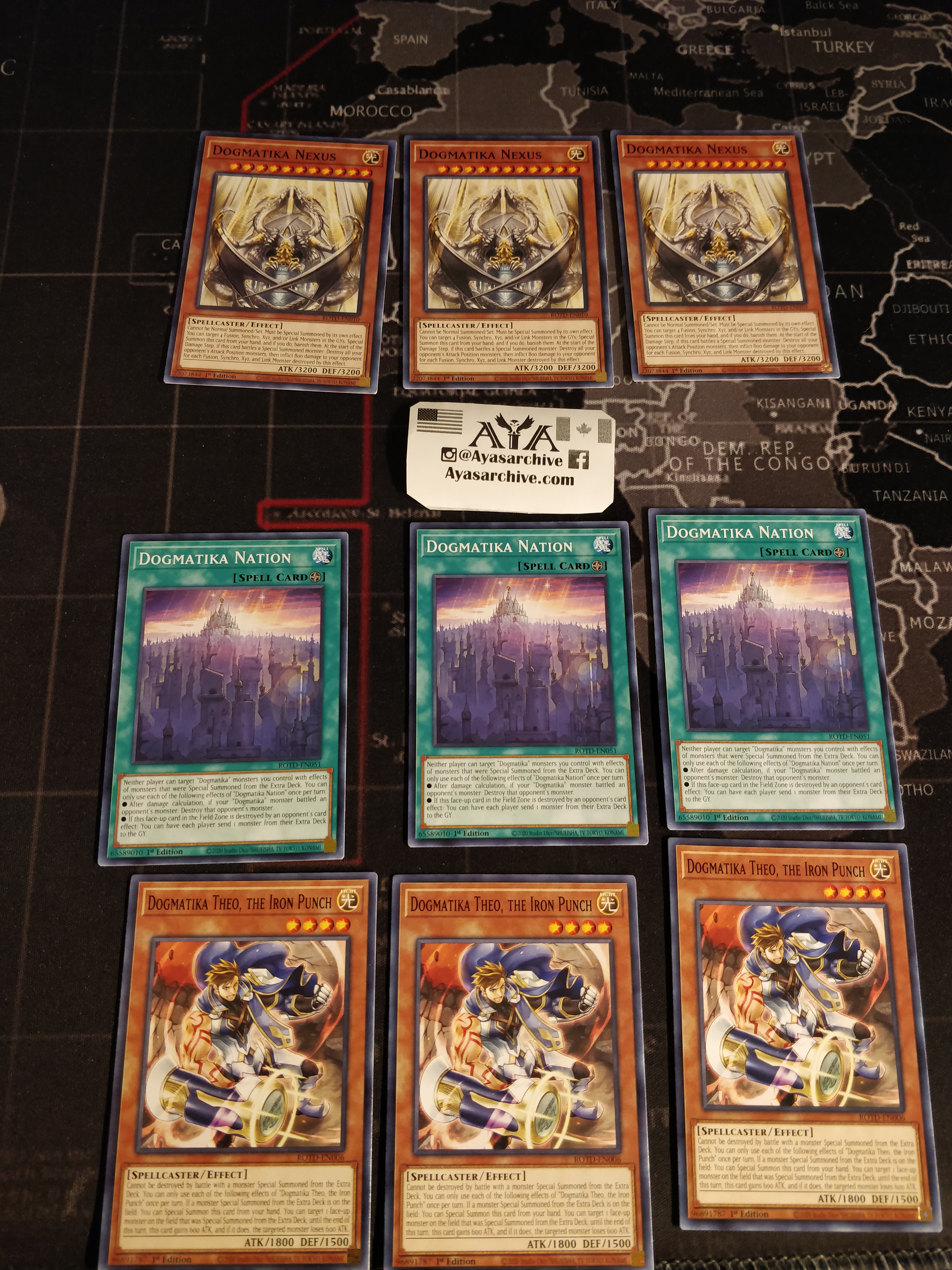 9 CARD LOT DOGMATIKA CORE IRON PUNCH NEXU NATION ROTD-EN006 EN010 EN053