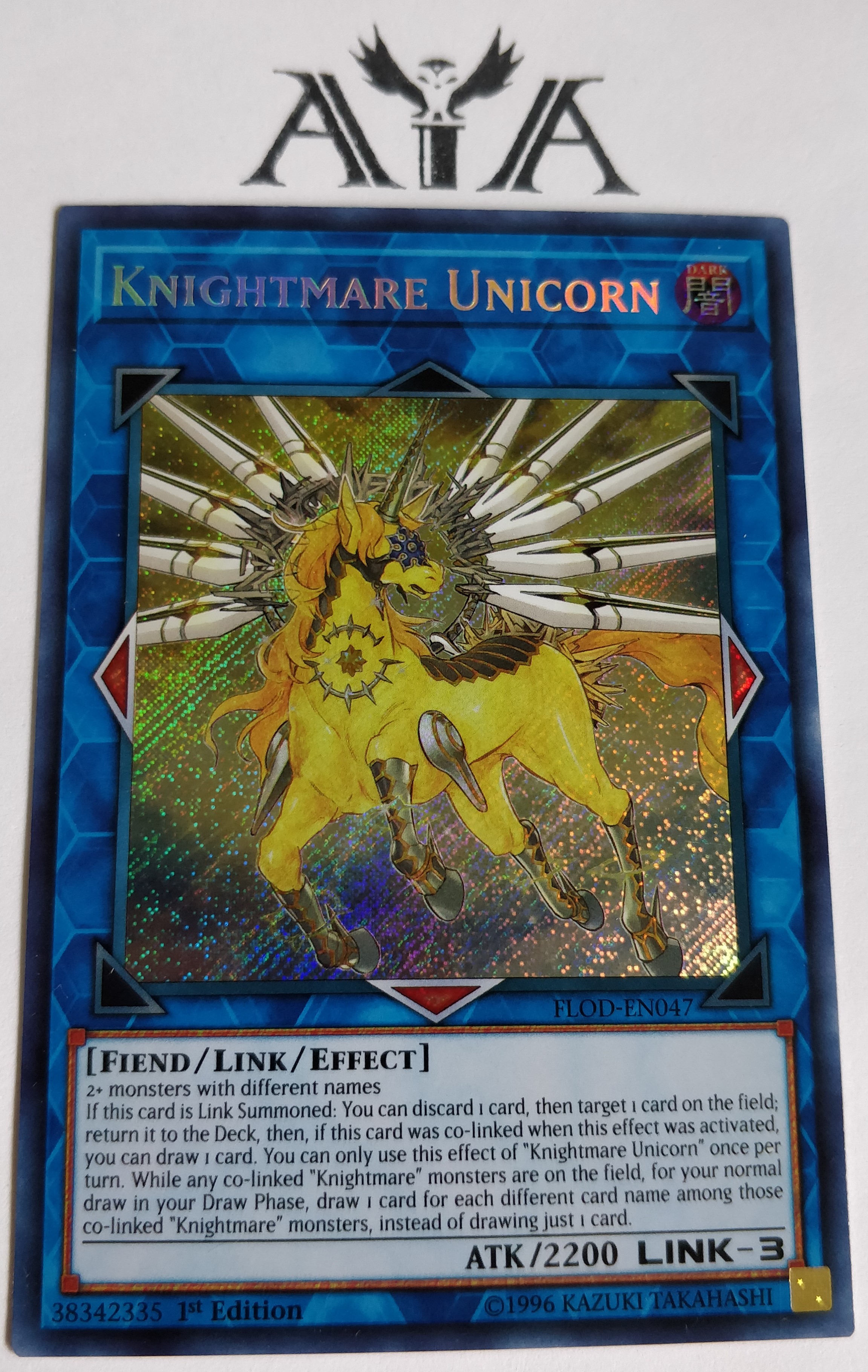 Knightmare Unicorn - FLOD-EN047 - Secret Rare - 1st Edition