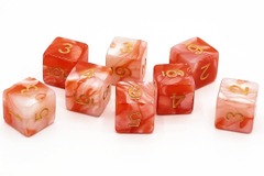 D6 Set Vorpal - Red & Ivory w/ Gold