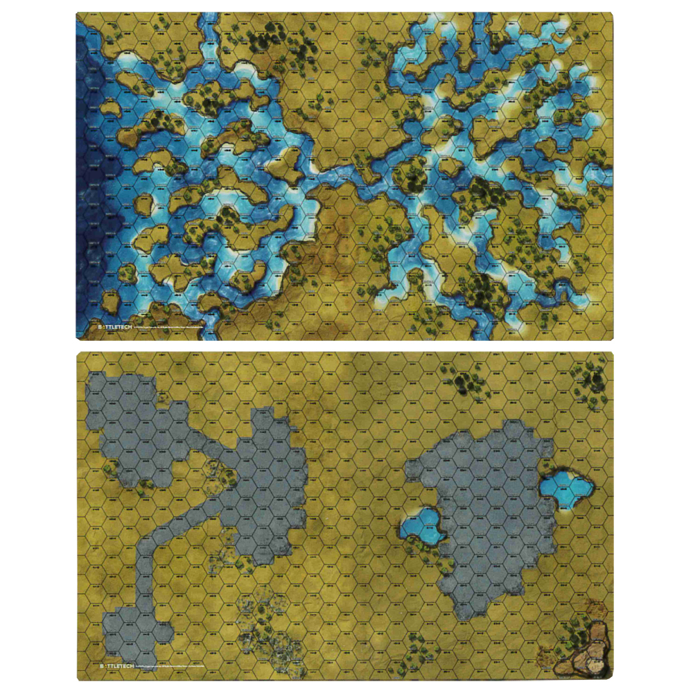 Battletech: Savannah: River Delta Battlemat
