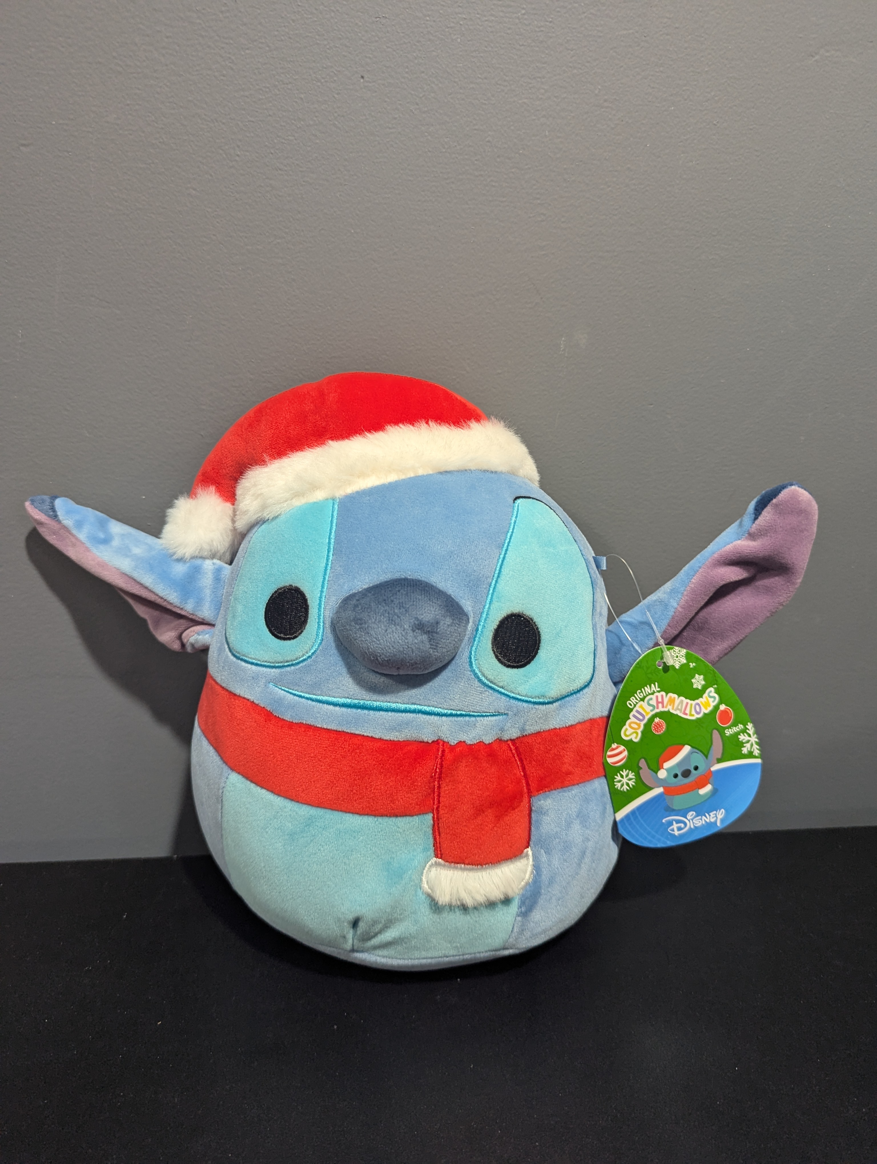Squishmallows 8 Disney Stitch Christmas Red Scarf NWT