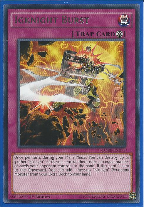 Igknight Burst - CORE-EN073 - Rare - 1st Edition