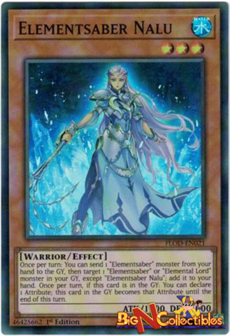 Elementsaber Nalu - FLOD-EN021 - Super Rare - 1st Edition