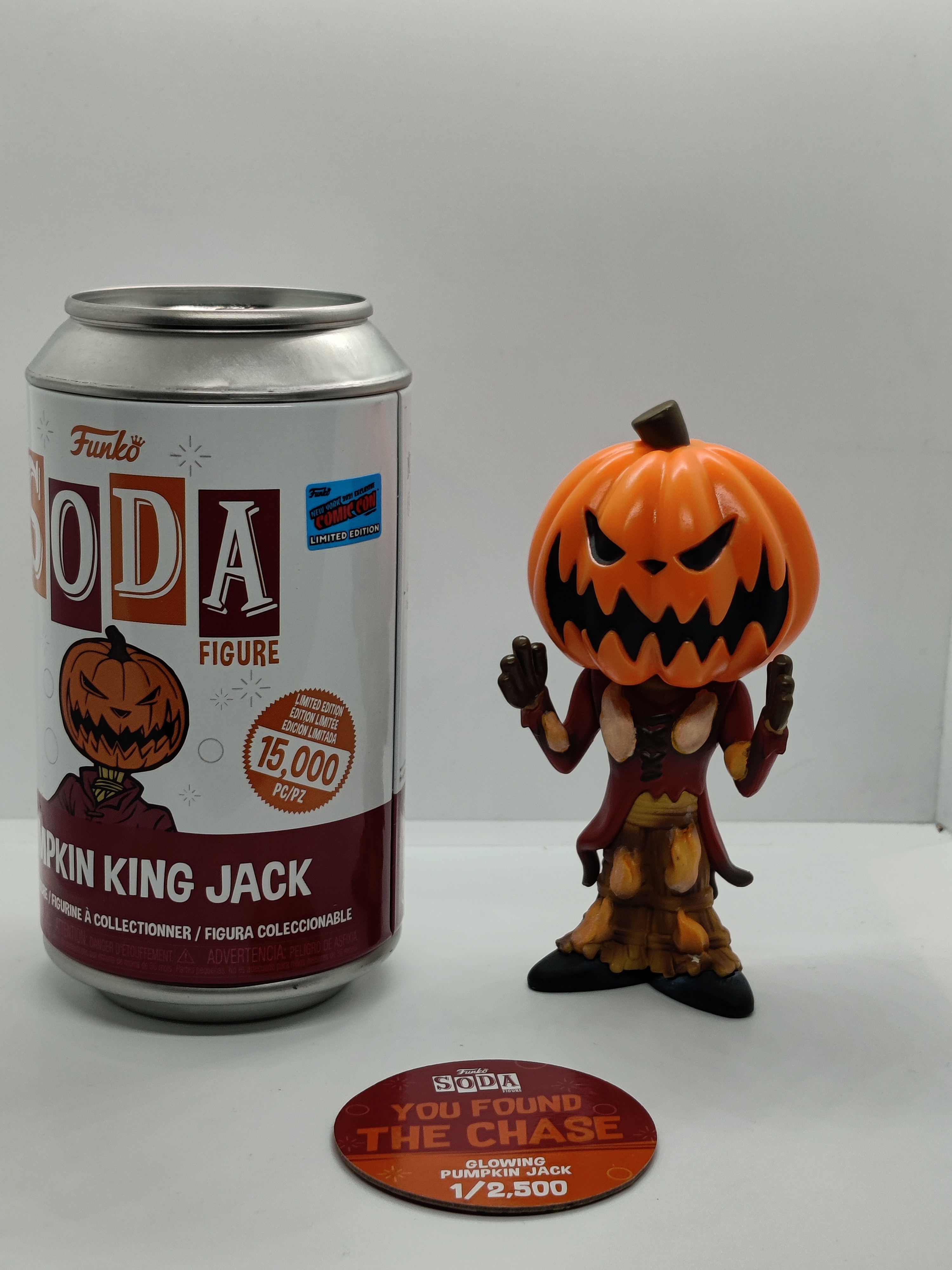 Funko Soda Pumpkin King Jack GITD Chase LE 15,000pcs 2021 NYCC Con Sticker