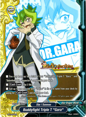 PR/0228EN Buddyfight Triple T Gara