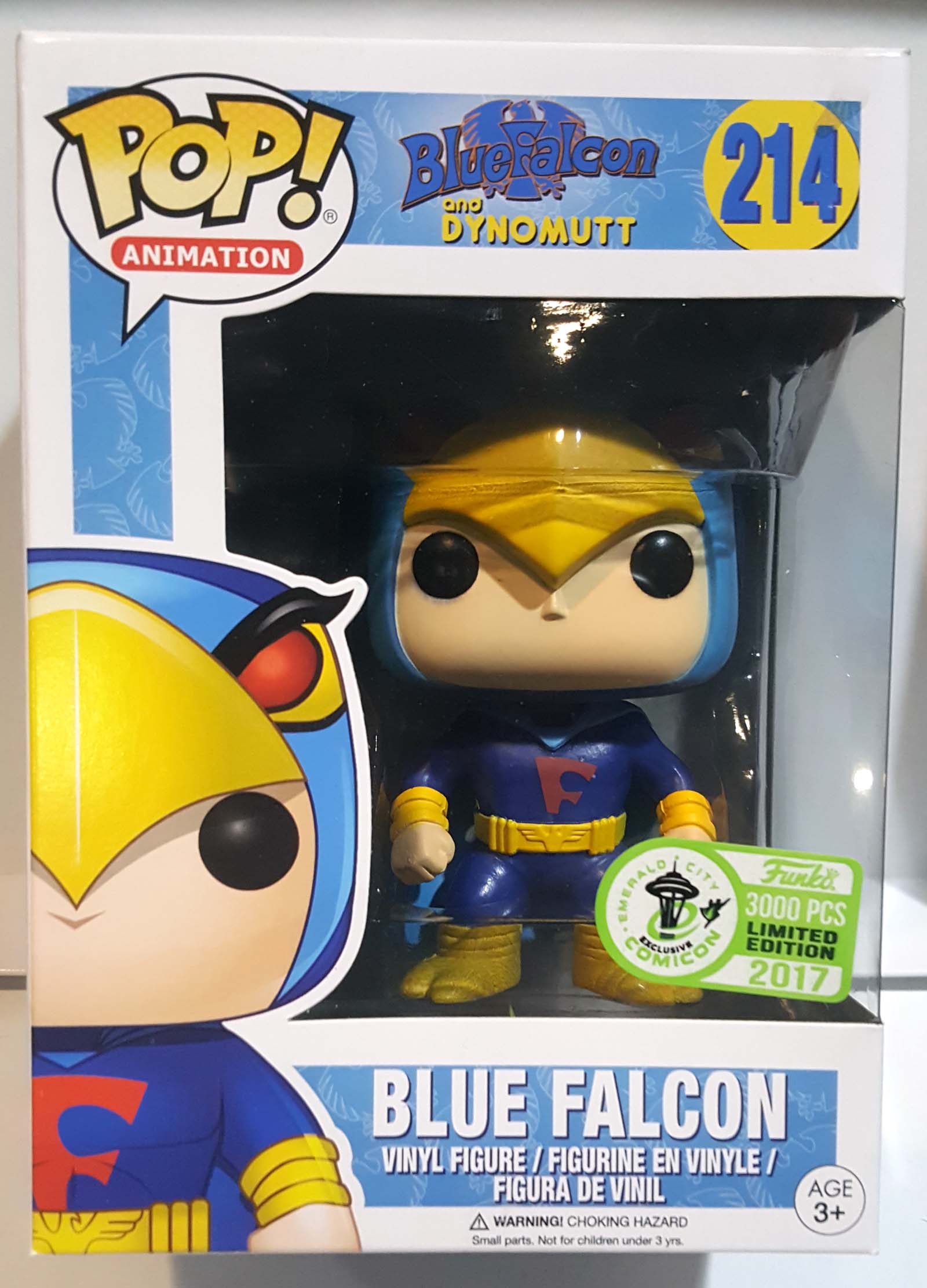 Funko Pop! Animation - Blue Falcon #214 ECCC 2017 Exclusive LE 3000pcs Stained Box