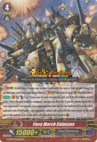 G-BT05/040EN - Fiery March Colossus - R