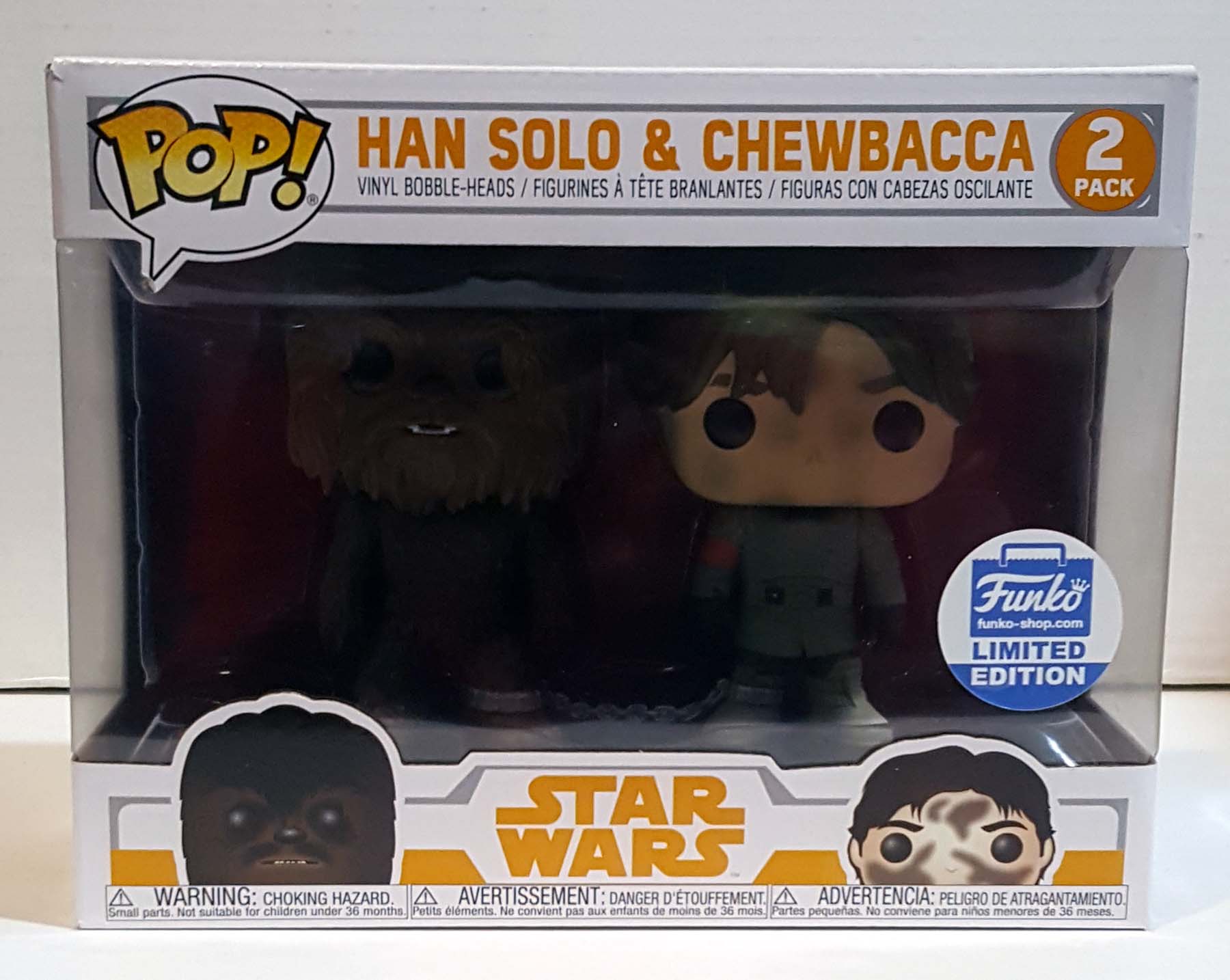 Funko Pop! Star Wars - Han Solo & Chewbacca 2-Pack Funko Shop Exclusive