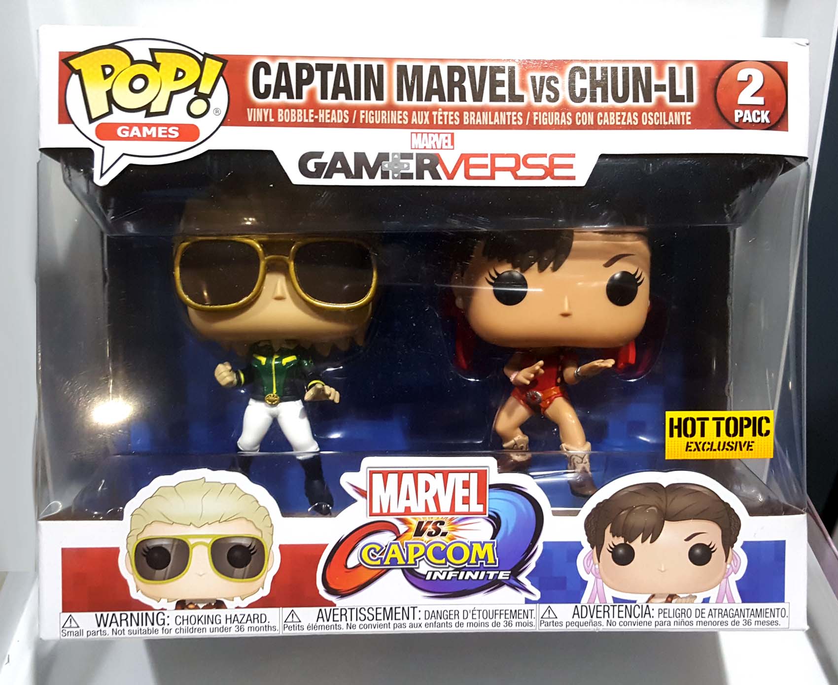 Funko Pop! Games Capcom Vs. Marvel - Captain Marvel Vs Chun-Li Exclusive