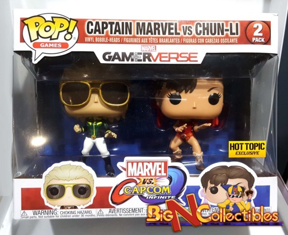 Funko Pop! Games Capcom Vs. Marvel - Captain Marvel Vs Chun-Li Exclusive