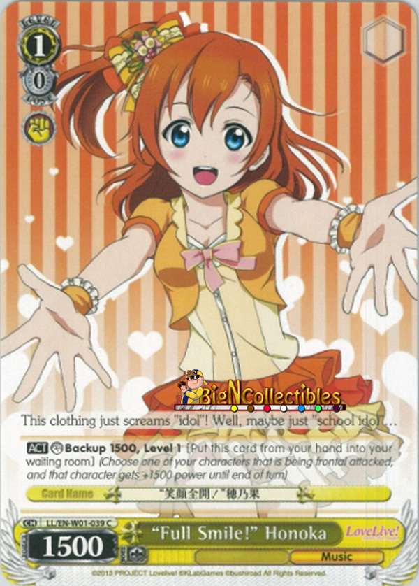LL/EN-W01-039 C Full Smile!  Honoka