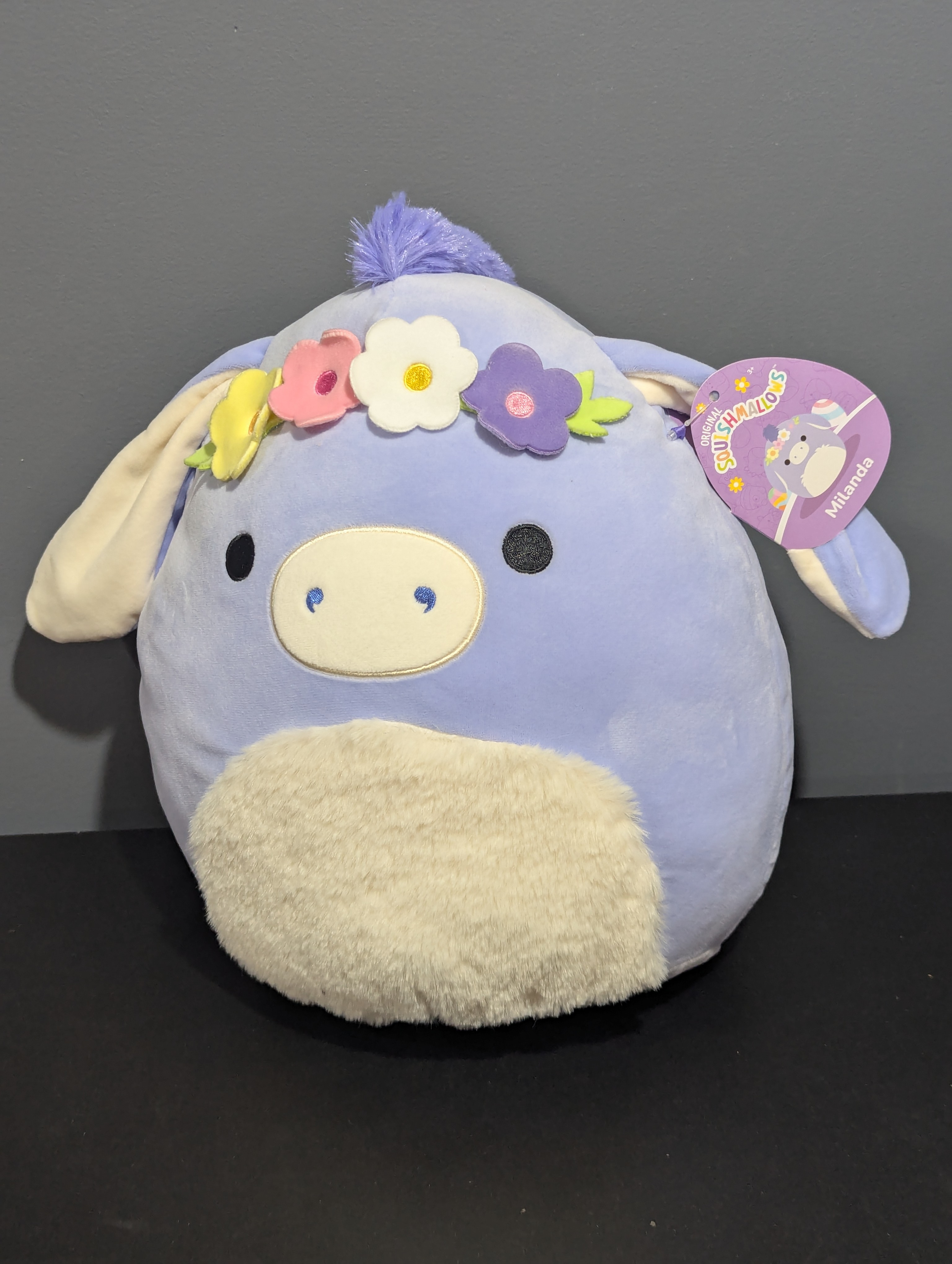 Squishmallows 11 Milanda the Donkey Flower Crown NWT