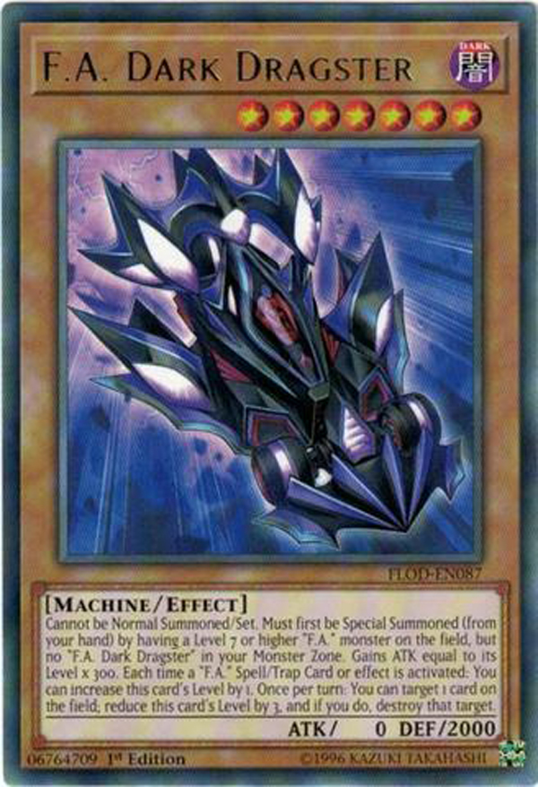 F.A. Dark Dragster - FLOD-EN087 - Rare - 1st Edition