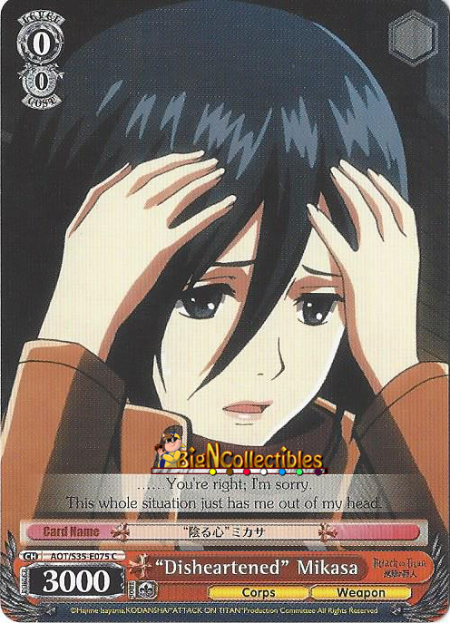 Disheartened Mikasa - AOT/S35-E075 - C