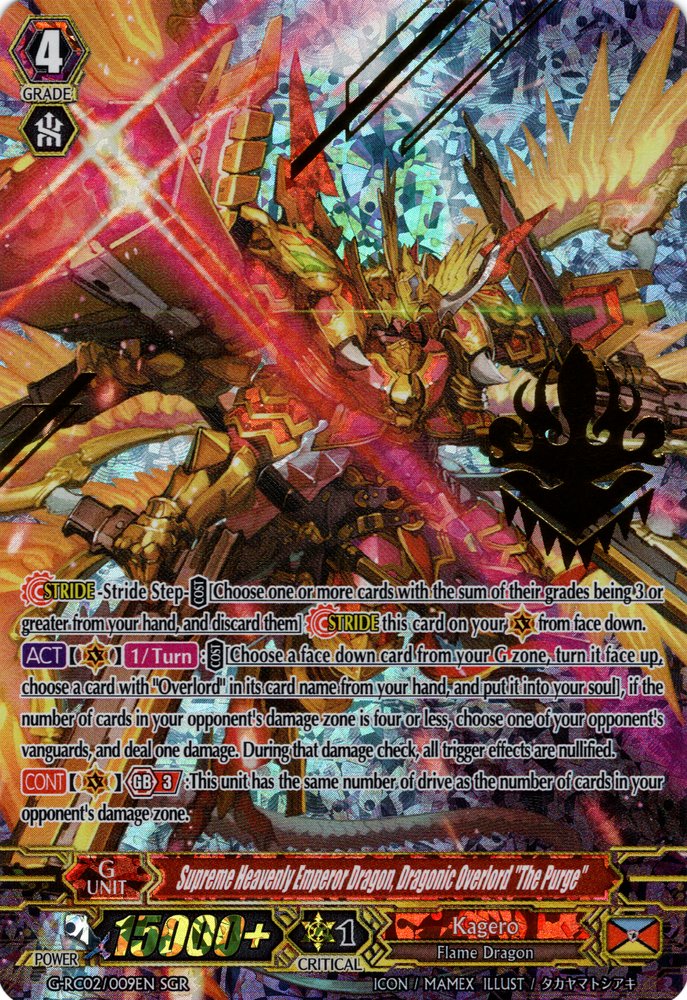G-RC02/009EN - SGR - Supreme Heavenly Emperor Dragon, Dragonic Overlord The Purge