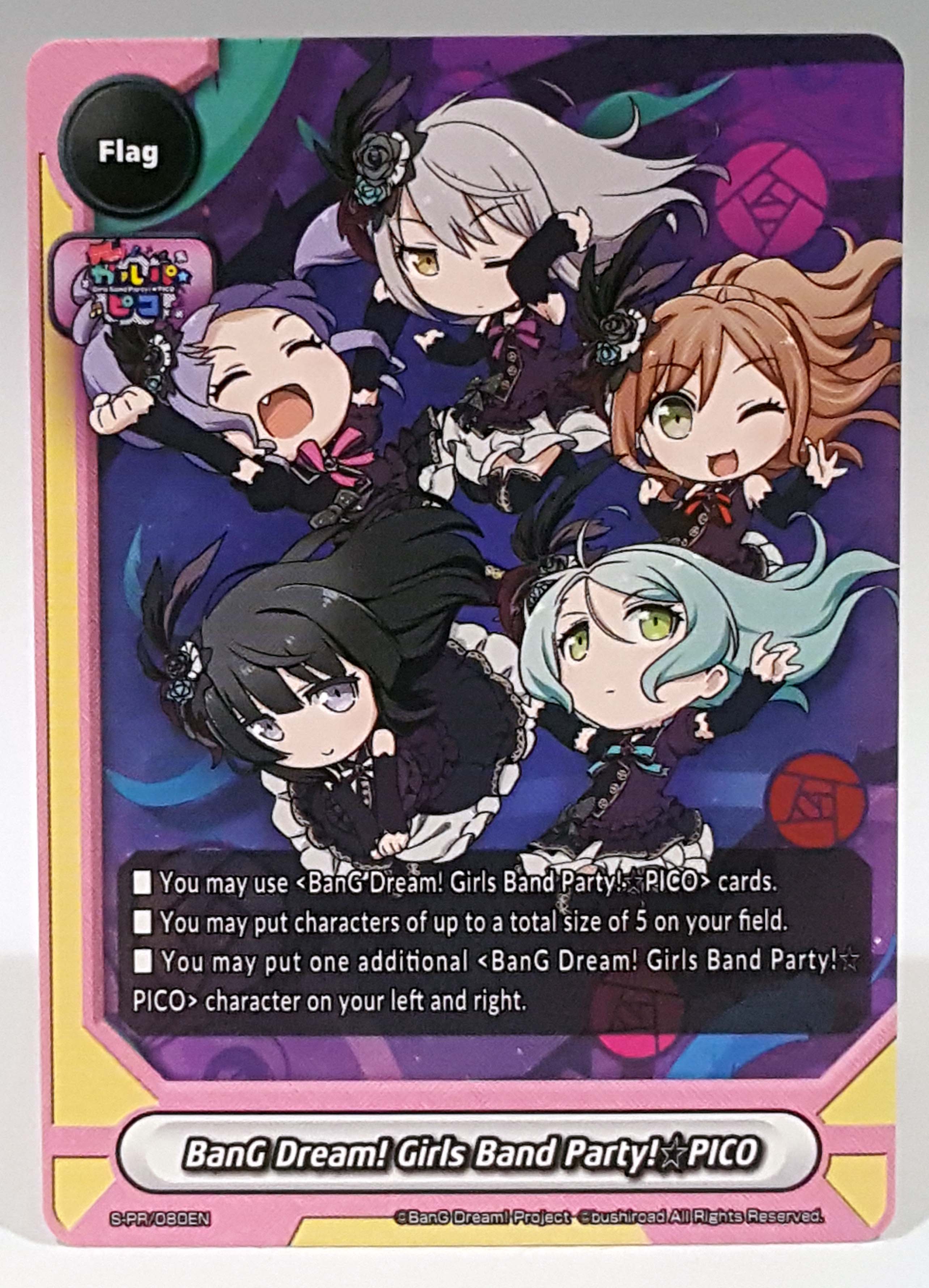 S-PR/080EN Flag Card BanG Dream! Girls Band Party! * PICO