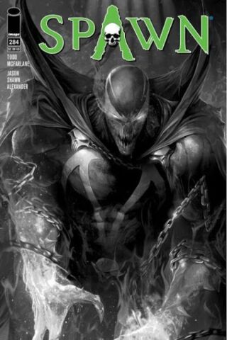 Spawn 284 Cvr B B&W Mattina