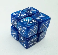 Foam Brain Games - Counters for Magic: Set of 8 +1/+1 - Pearl Blue