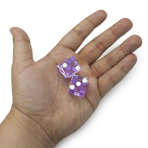 Precision Dice with Matching Serial Numbers (5 New Purple 19mm Grade A)