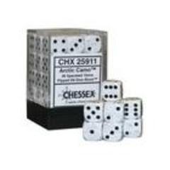 36 D6 Dice Block - 12mm Speckled Artic Camo - CHX25911