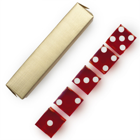 Precision Dice with Matching Serial Numbers (5 New Red 19mm Grade A)