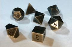 7-die Polyhedral Set - Solid Metal Dark Metal Color - CHX27028