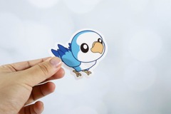 Emii Creations - Blue Quaker Bird Vinyl Sticker