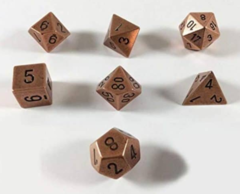 7-die Polyhedral Set - Solid Metal Copper Color - CHX27024