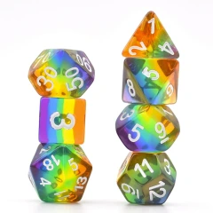 Foam Brain Games - Translucent Rainbow RPG Dice Set