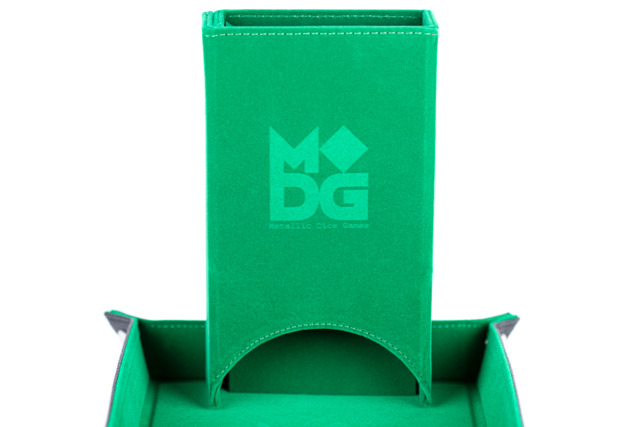Metallic Dice Games - Velvet Folding Dice Tower (Green)