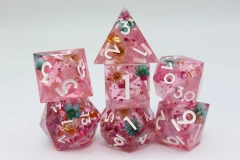 Foam Brain Games - Sharp Edge Resin RPG Dice Set - Floral Wind