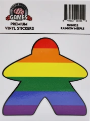 Foam Brain Games - Meeple - Rainbow Vinyl Stickers