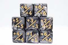 Foam Brain Games - Counters for Magic: Set of 8 +1/+1 - Pearl Black