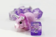 Foam Brain Games - Pink Tricertatops RPG Dice Set